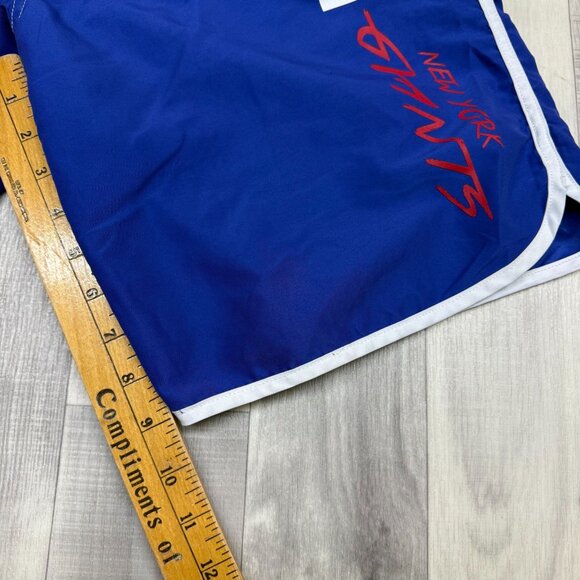 ✅Youth XL NFL Team Apparel New York Giants Blue Shorts W/Lining Athletic Wear - Picture 6 of 9